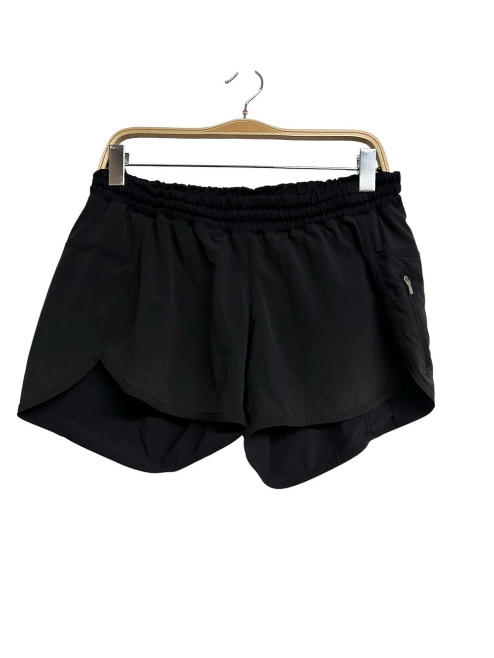 Women's Lululemon Run Track Attack Black Performance Running Shorts Size 10